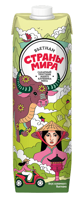 Сахарный тростник – манго – клубника – мята